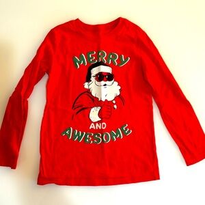 Merry and Awesome Kids Christmas Long Sleeve Shirt